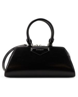 Givenchy Antigona East West Small Leather Shoulder Bag - Black