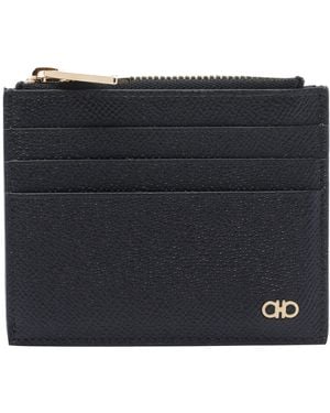 Ferragamo Micro Gancini Cards Holder - Black