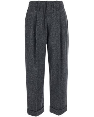 Brunello Cucinelli Pants Donegal Virgin Wool - Gray