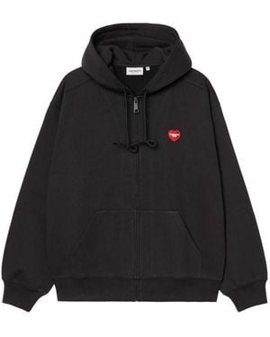 Carhartt Hooded Heart Ii Hartt Sweat Jacket - Black