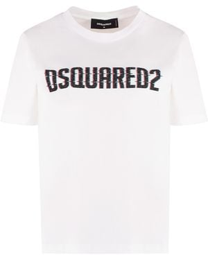 DSquared² Logo Cotton T-Shirt T-Shirts & Jerseys - White