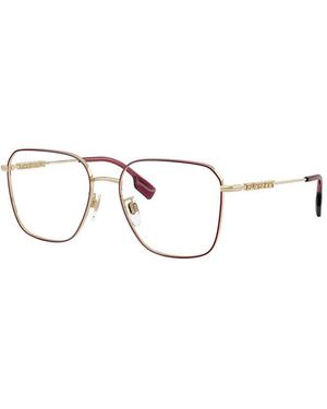 Burberry Eyeglasses Square Full Rim, Frame And Clear Demo Lenses Lens Be1382D1357 - Metallic