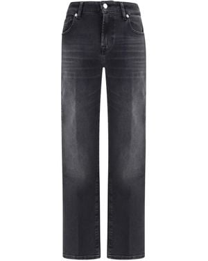 7FOR Calie Straight Ankle Jeans Cotton; Lyocell; Elastane - Blue