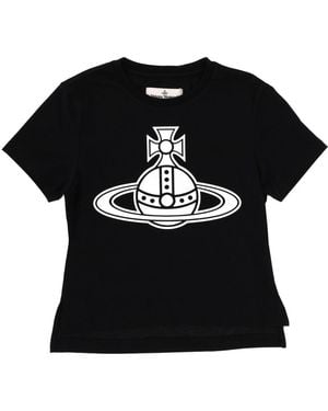 Vivienne Westwood Paris Orb Mini T-Shirt Cotton T-Shirts - Black