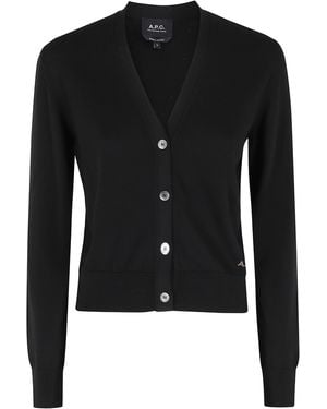 A.P.C. Cardigan Cotone Maglia - Black