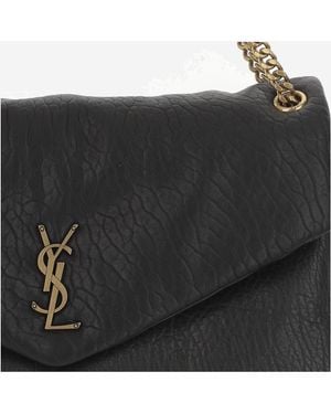 Saint Laurent Calypso Large Lambskin Leather Bag Shoulder - Black