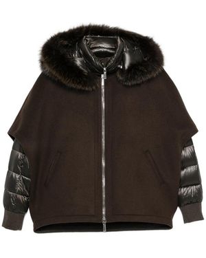 Moorer Pegaso Fur-Trim Jacket - Black