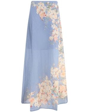 Zimmermann Cascadian Flared Skirt - Blue