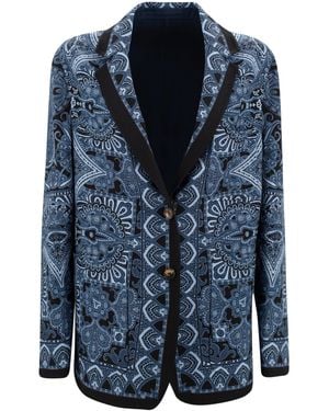 Etro Reversible Single-Breasted Jacket - Blue