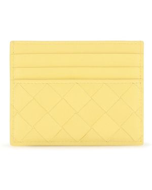 Bottega Veneta Leather Card Holder - Yellow