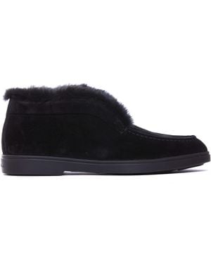 Santoni Ankle Booties - Black