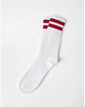 Brunello Cucinelli Striped Socks - White