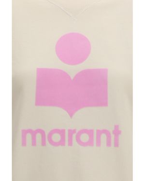 Isabel Marant Sweatshirt Moby Ecru- Cotton Sweatshirts - Pink