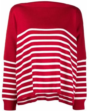 Valentino Horizontal-Stripe Jumper Clothing - Red