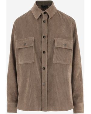 F.it Shirt Ribbed Nylon-Blend Polyester - Brown