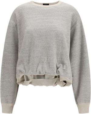 R13 New York Sweatshirt Cotton; Lyocell Sweatshirts - Gray