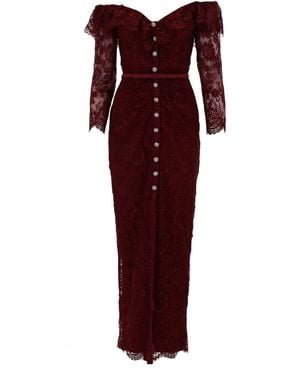Self-Portrait Dress Lace Polyamide - Red