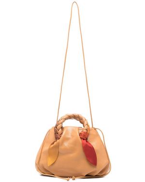 Hereu Bombon Foulard Braided-Handle Tote Bag - Pink