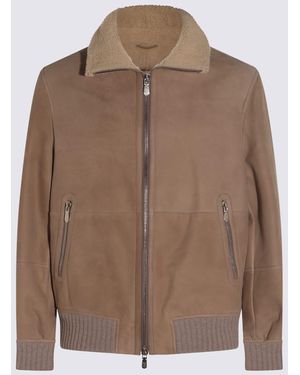 Brunello Cucinelli Leather Jacket - Brown