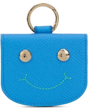 Longchamp Leather Card Holder Cowhide Wallets & Purses - Blue