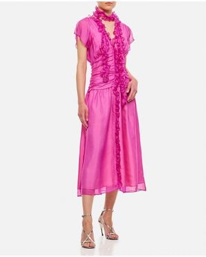 Saks Potts Blaire Silk Dress - Pink