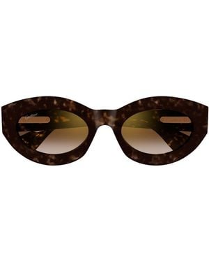 Cartier Ct0638S Panthère C De Sunglasses Acetato Riciclato - Brown
