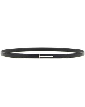 Tom Ford Goatskin Thin Belt - Black
