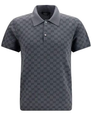 Gucci Grey Wool Oves Aries Polo Shirt - Blue