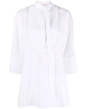 Valentino Poplin Top - White