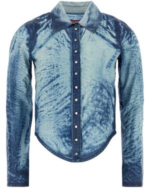 DIESEL Light Blue Lyocell De-lyria Shirt