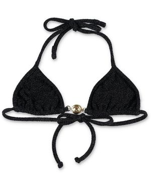 Reina Olga Splash Triangle Bikini Top Polyamide - Black