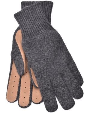 Brunello Cucinelli Cashmere Suede Blend Gloves - Gray