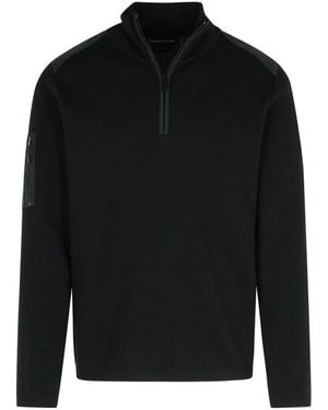 Canada Goose Wool Zip-Collar Sweatshirt - Black