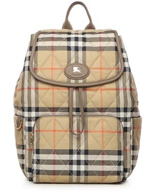 Burberry Horseshoe Nylon Backpack - Natural