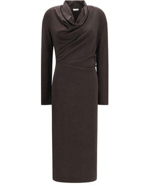 Brunello Cucinelli Wool Oves Aries Casual Dress - Black