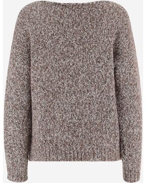 Bruno Manetti Sweater Wool And Alpaca Blend Virgin - Gray