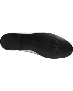 Dolce & Gabbana Satin Logo Slip On Flats Loafers Shoes Leather - Black