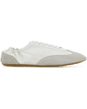 Saint Laurent Leather Lewis Trainers - White