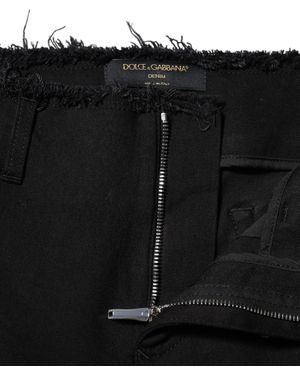 Dolce & Gabbana Cotton Mid Waist Flared Denim Jeans Clothing - Black