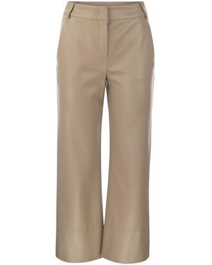 Max Mara Coated Slim Trousers - Natural