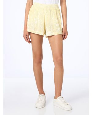 Mc2 Saint Barth Pale Chenille Pull Up Shorts Cate - Yellow