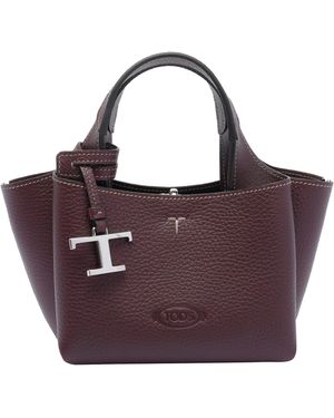 Tod's Micro T Timeless Shopping Bag - Purple