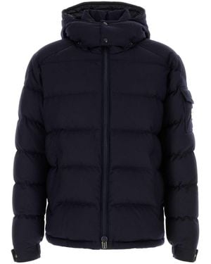Moncler Midnight Wool Montgenevre Down Jacket - Blue