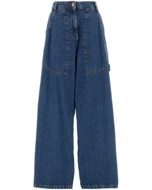 Etro Wide Leg Cotton Jeans - Blue