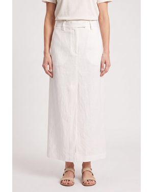 Brunello Cucinelli Off Linen Skirt - Pink