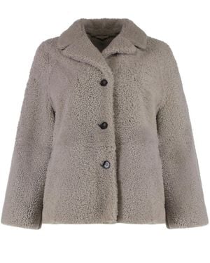 Max Mara Max Mara Violante Short Sheepskin Jacket Sheep Faux Fur & Shearling Coats - Brown