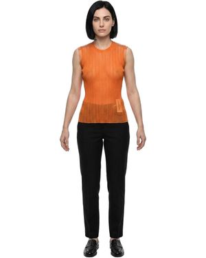Dolce & Gabbana Dolce & Gabbana Ribbed Polyester Tank Top - Orange