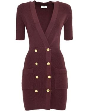 Elisabetta Franchi Knitted Dress - Purple