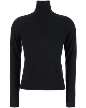 Max Mara Adda High Neck Cashmere Jumper Tops - Black