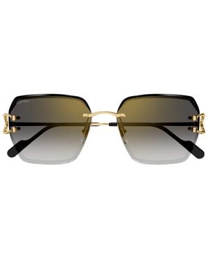 Cartier Cartier Ct0466S Signature C De Cartier 001 Sunglasses - Brown